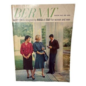 Bernat Knitting Pattern Book Knits By Mirsa Of Italy Book #65 1960s Vintage